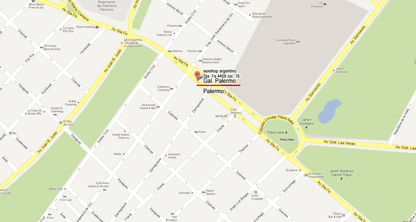 Sexshop Palermo mapa